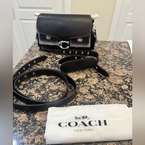 Coach soft tabby turnlock cargo Bag, Black